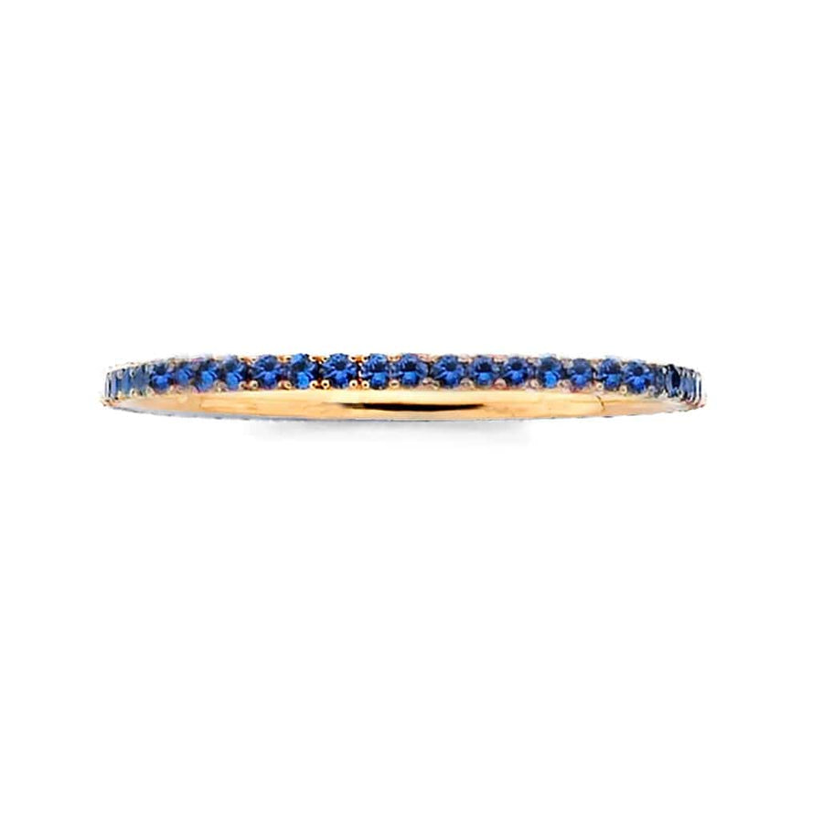 Rings 6 / Rose Gold 14K Gold and Blue Sapphire Eternity Stacking Rings